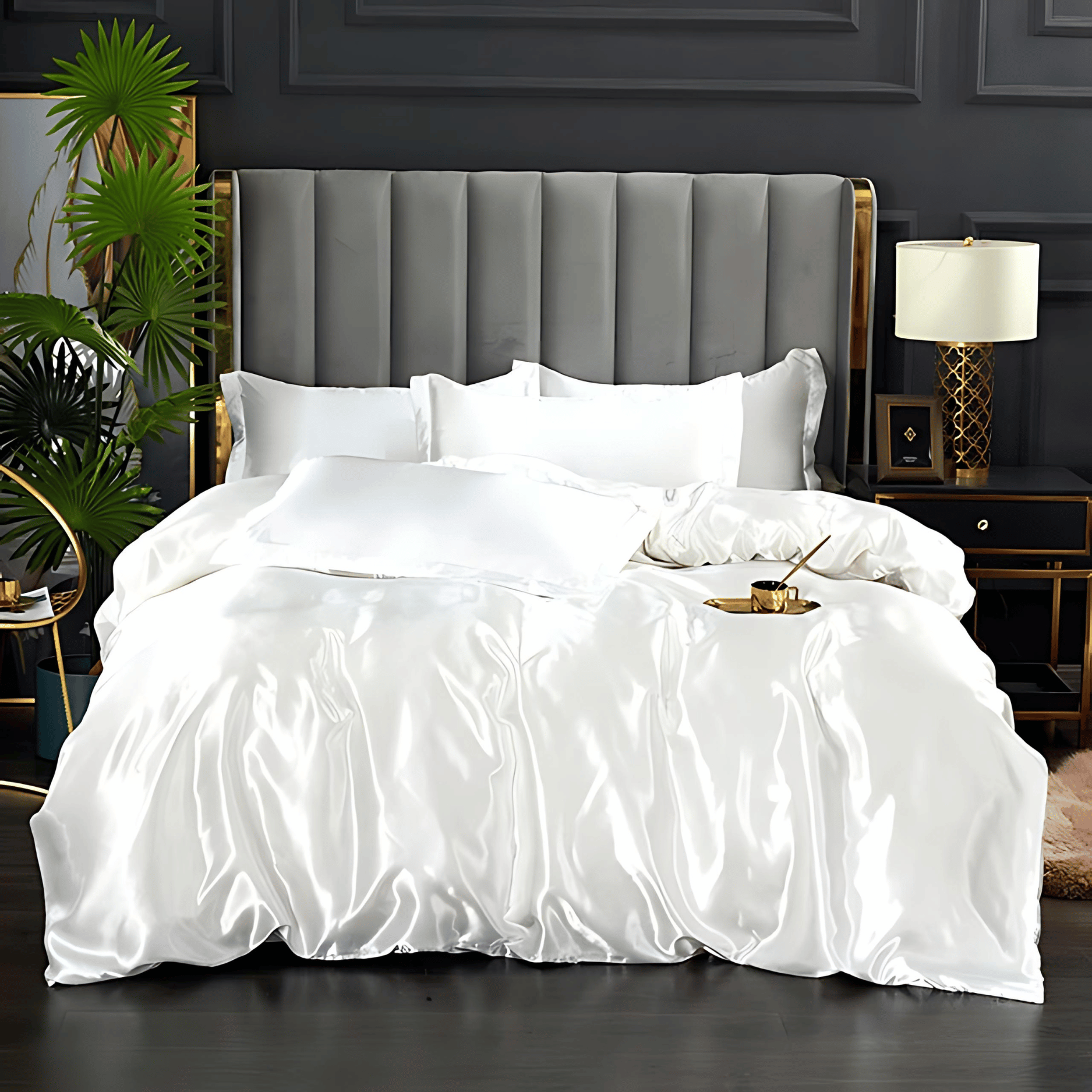 Plongez dans un Rêve de Luxe avec une Parure de Lit en Satin de Soie