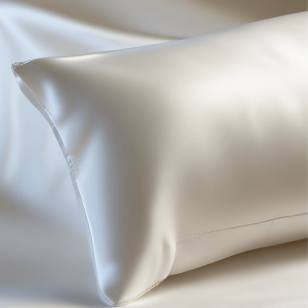 Set de 2 Taies d'Oreiller en Satin de Soie
