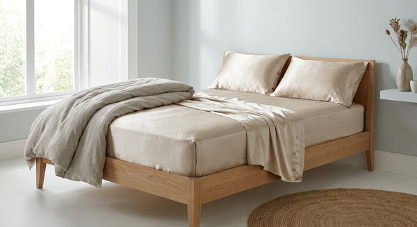 Set de Lenjerie de Pat 3 Piese din Satin – Senzație Răcoroasă