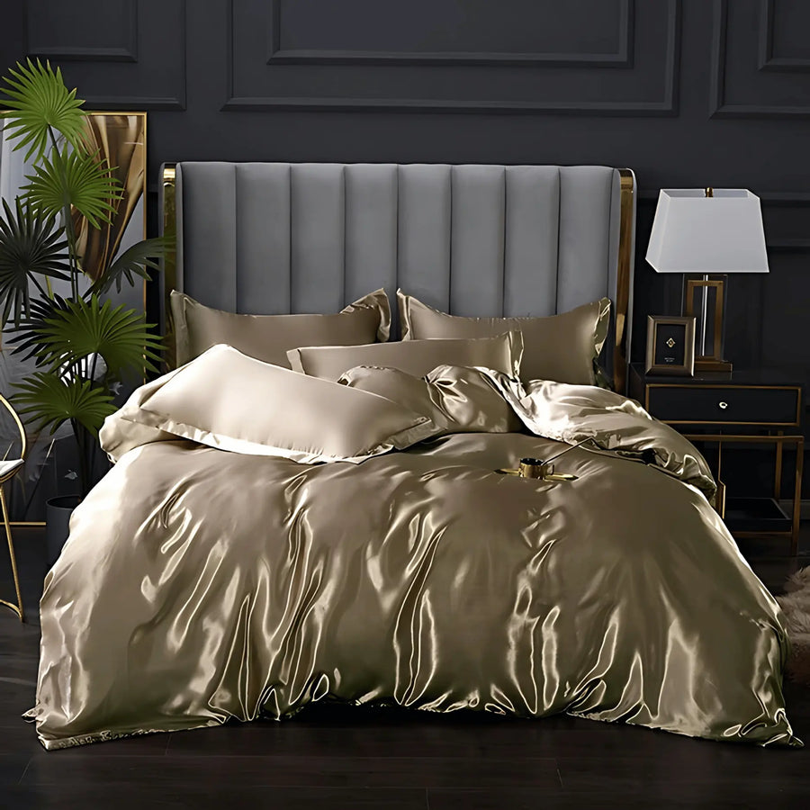 Découvrez le Luxe Ultime avec une Housse de Couette en Satin de Soie - StudioSoie