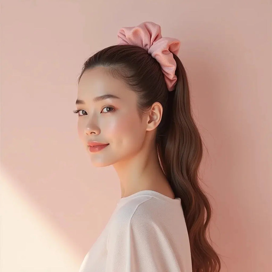 Scrunchie en soie pour soin et style durable des cheveux - StudioSoie