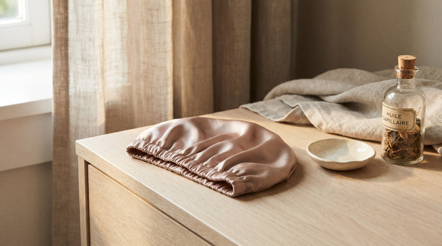 Bonnet en soie pour cheveux bouclés et crépus : le guide nuit complet - StudioSoie
