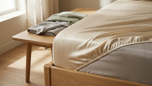 Drap housse en soie : bonnet, tenue et vraie utilité - StudioSoie