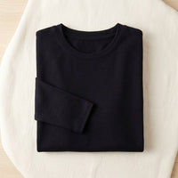 Sous-pull soie & viscose thermique manches longues femme - coloris Noir | StudioSoie