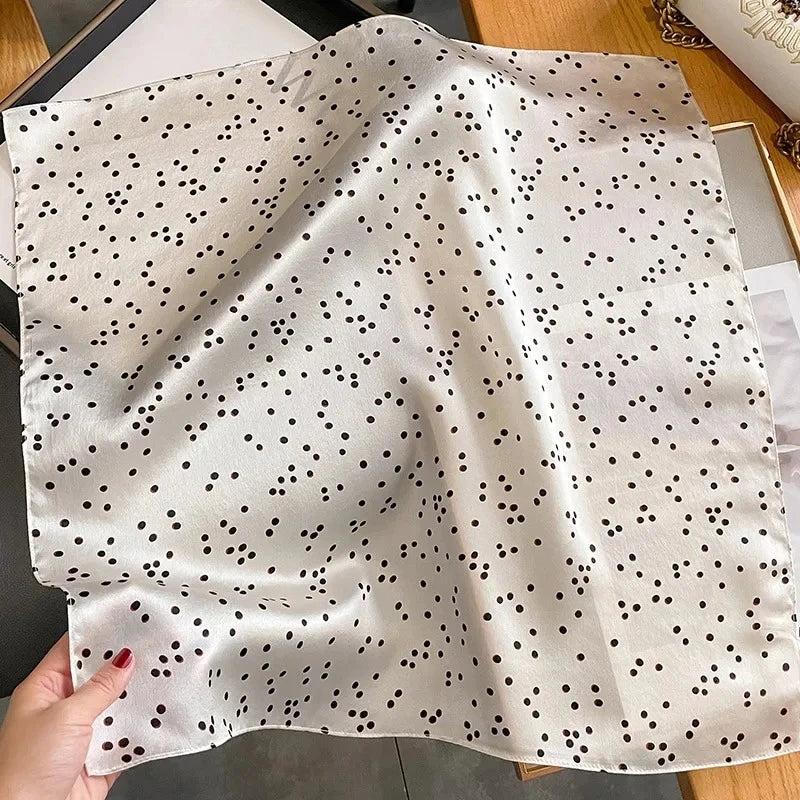 Nature Silk Neck Scarves Lady Foulard Lovely Strawberry Print 100% Real Silk Square Scarf for Women Bag Ribbon Hairband Kerchief - StudioSoie - 