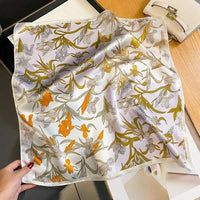 Nature Silk Neck Scarves Lady Foulard Lovely Strawberry Print 100% Real Silk Square Scarf for Women Bag Ribbon Hairband Kerchief - StudioSoie - 