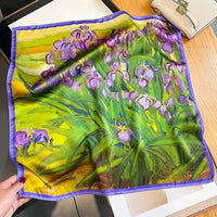 Nature Silk Neck Scarves Lady Foulard Lovely Strawberry Print 100% Real Silk Square Scarf for Women Bag Ribbon Hairband Kerchief - StudioSoie - 