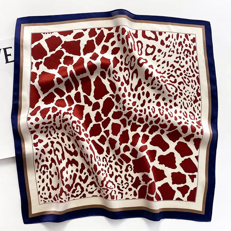 Nature Silk Neck Scarves Lady Foulard Lovely Strawberry Print 100% Real Silk Square Scarf for Women Bag Ribbon Hairband Kerchief - StudioSoie