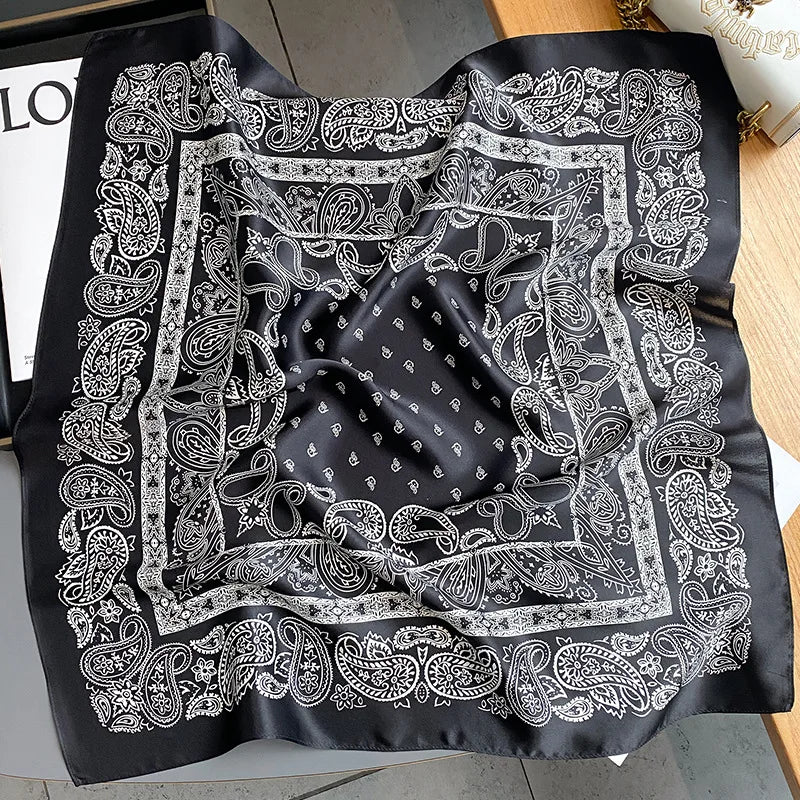 Foulard Carré en Soie Naturelle 65 cm - Accessoire Luxe 100% Soie de Mûrier