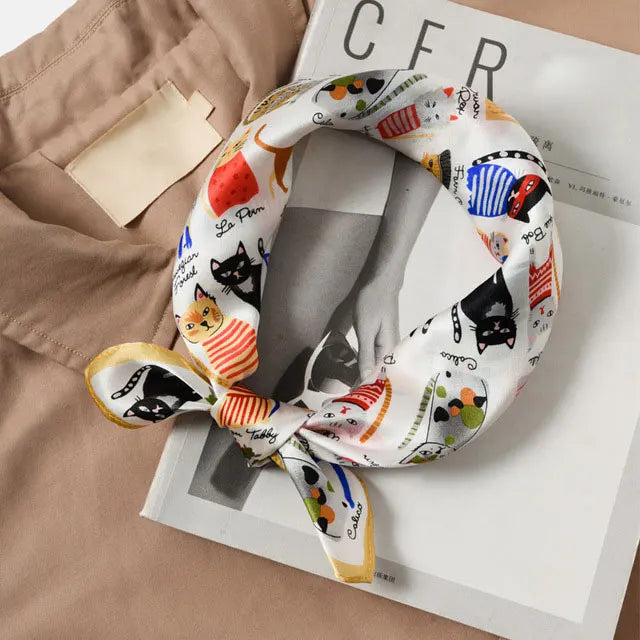 Écharpe - Foulard - Carré en Soie - Bandana