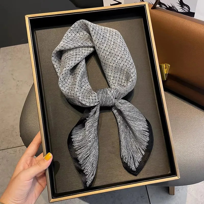 Foulard Carré en Soie Naturelle 65 cm - Accessoire Luxe 100% Soie de Mûrier - StudioSoie