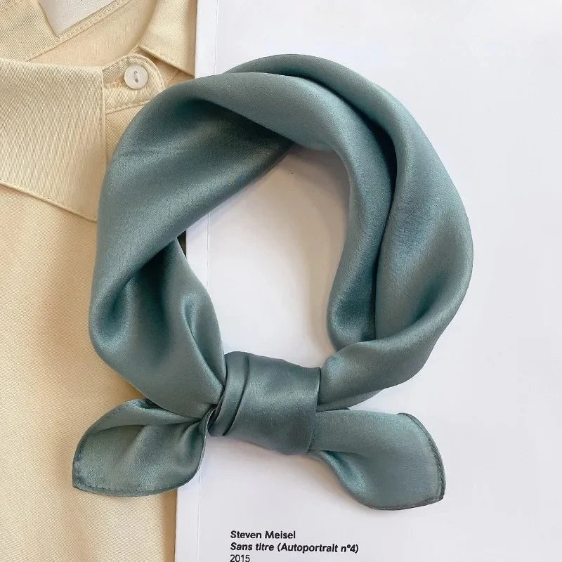 Nature Silk Neck Scarves Lady Foulard Lovely Strawberry Print 100% Real Silk Square Scarf for Women Bag Ribbon Hairband Kerchief - StudioSoie
