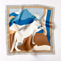 Écharpe - Foulard - Carré en Soie - Bandana