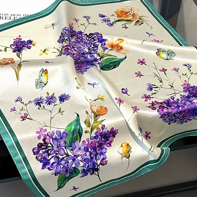 Écharpe - Foulard - Carré en Soie - Bandana