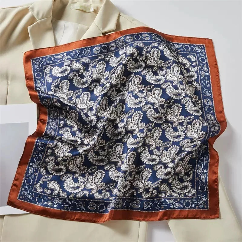 Nature Silk Neck Scarves Lady Foulard Lovely Strawberry Print 100% Real Silk Square Scarf for Women Bag Ribbon Hairband Kerchief - StudioSoie - 
