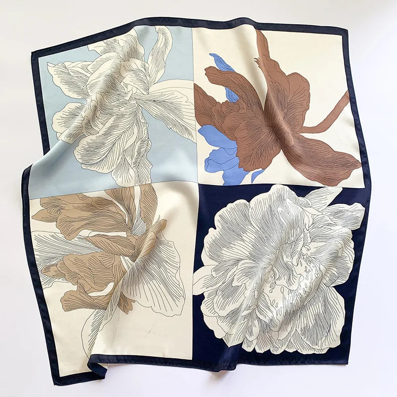 Foulard Carré en Soie Naturelle 65 cm - Accessoire Luxe 100% Soie de Mûrier - StudioSoie