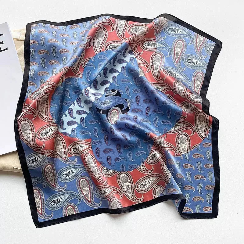 Nature Silk Neck Scarves Lady Foulard Lovely Strawberry Print 100% Real Silk Square Scarf for Women Bag Ribbon Hairband Kerchief - StudioSoie