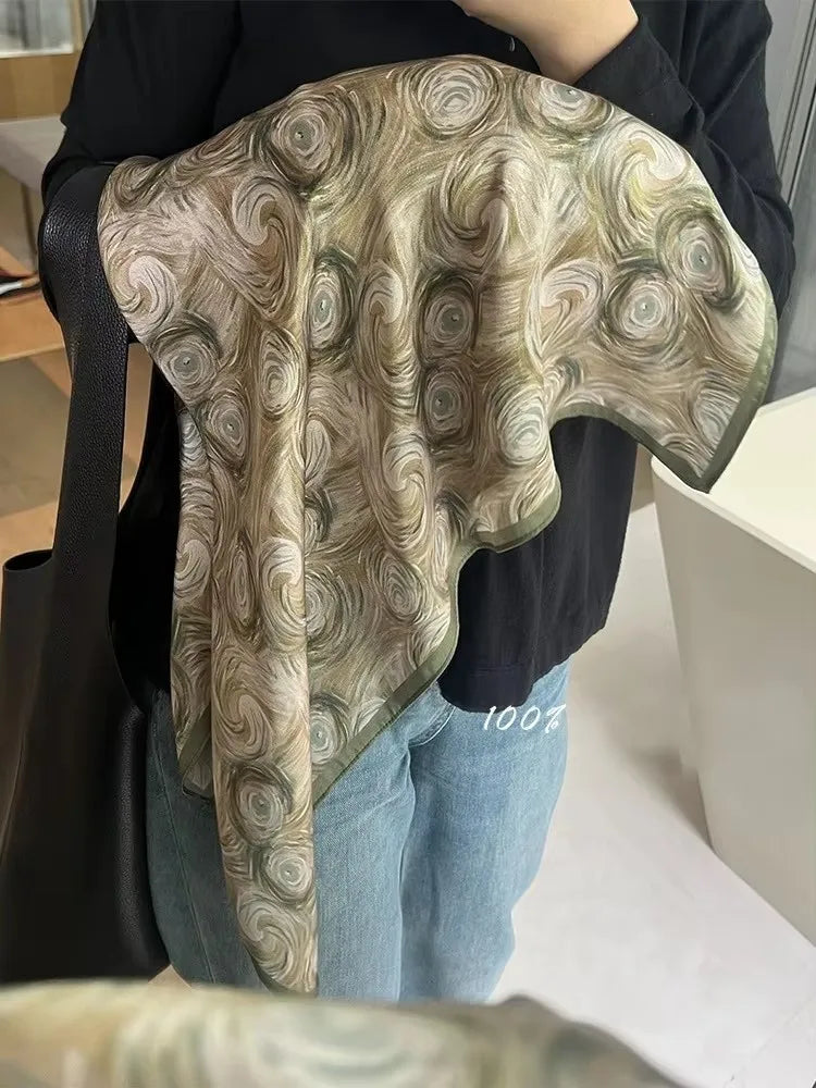 Foulard Carré en Soie Naturelle 65 cm - Accessoire Luxe 100% Soie de Mûrier - StudioSoie