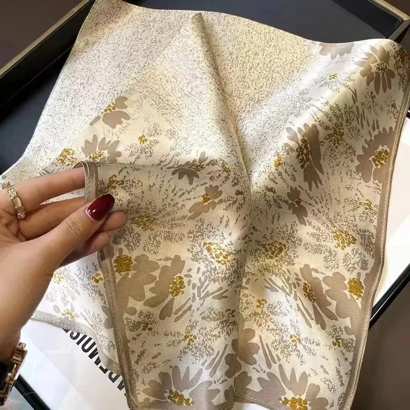 Foulard Carré en Soie Naturelle 65 cm - Accessoire Luxe 100% Soie de Mûrier