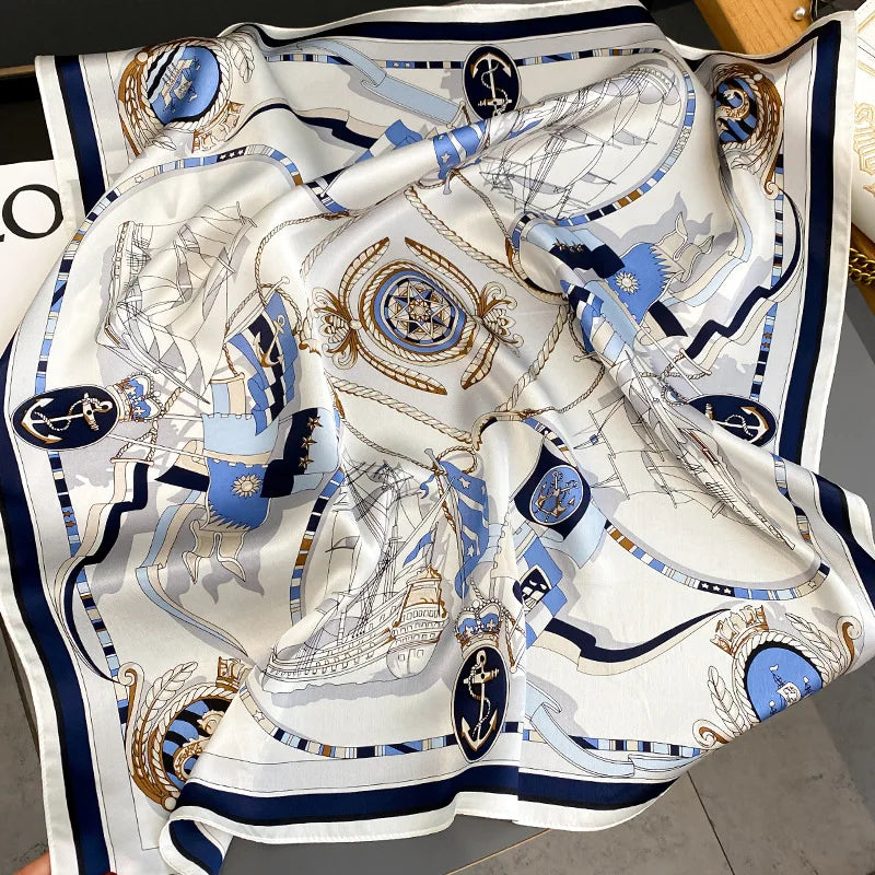 Foulard Carré en Soie Naturelle 65 cm - Accessoire Luxe 100% Soie de Mûrier
