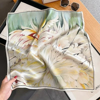 Nature Silk Neck Scarves Lady Foulard Lovely Strawberry Print 100% Real Silk Square Scarf for Women Bag Ribbon Hairband Kerchief - StudioSoie - 