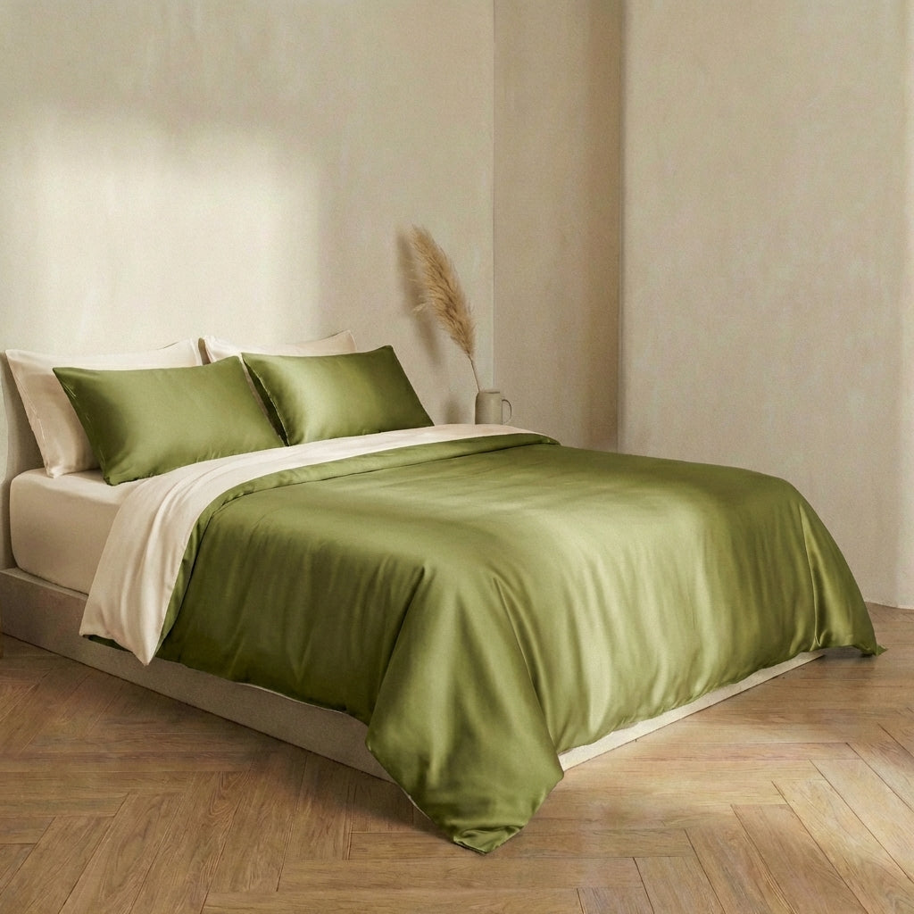 Housse de Couette en Soie - 100% Soie de Mûrier - Fermeture Zippé - StudioSoie