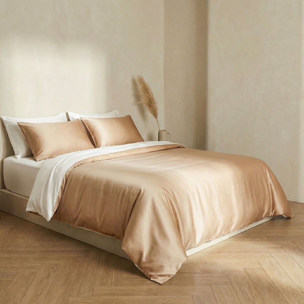 Housse de Couette en Soie - 100% Soie de Mûrier - Fermeture Zippé