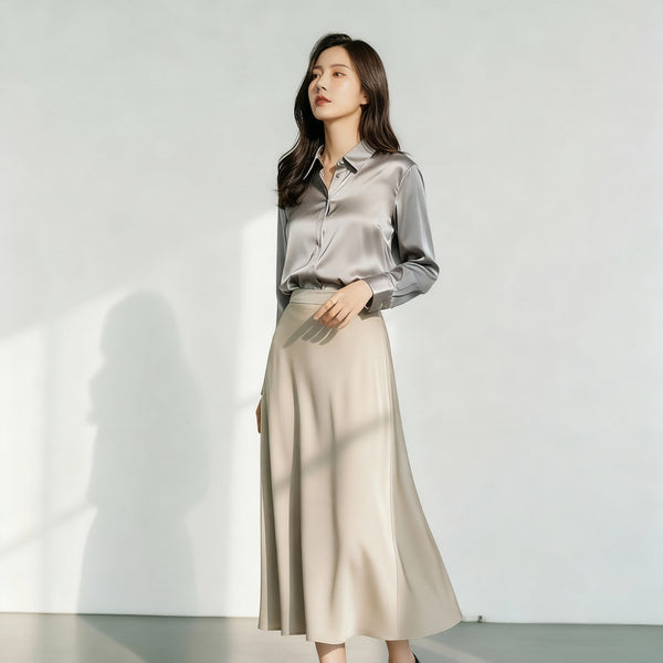 100% szilva selyem blúz