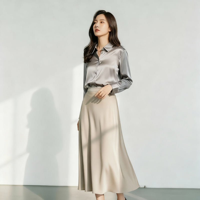 100% szilva selyem blúz