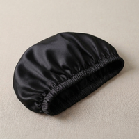 Bonnet de nuit en soie pour enfant Noir - StudioSoie