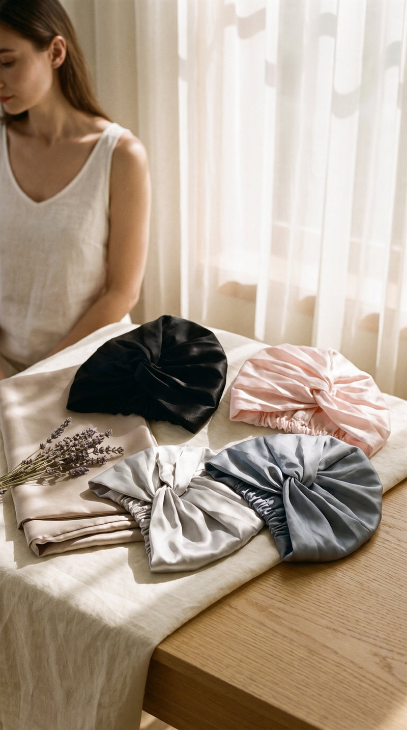 Bonnet turban en soie – visuel 4 – StudioSoie