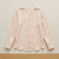 Chemise en jacquard de soie de mûrier – coloris Rose Abricot – StudioSoie