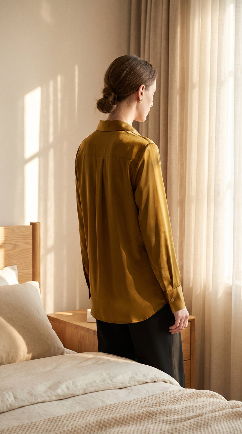 Chemise en soie de mûrier 6A – visuel 3 – StudioSoie