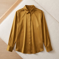 Chemise en soie de mûrier 6A – Ocre