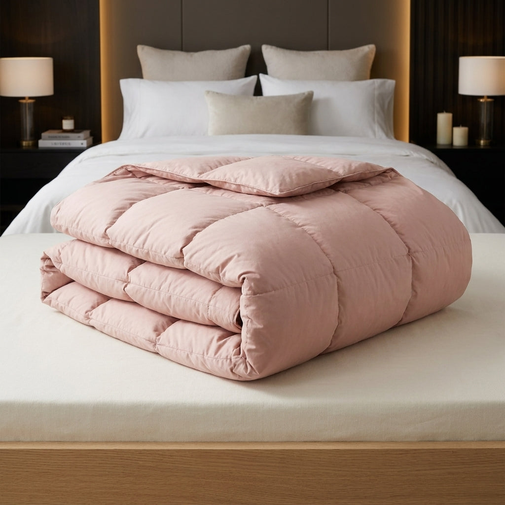 Одеяло из 100% белого гусиного пуха — премиальный комфорт для всех сезонов