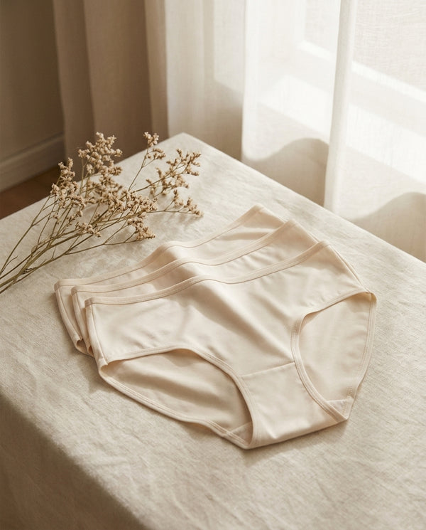 Lot de 3 Culottes en Soie de Mûrier 100% - Taille Basse Femme