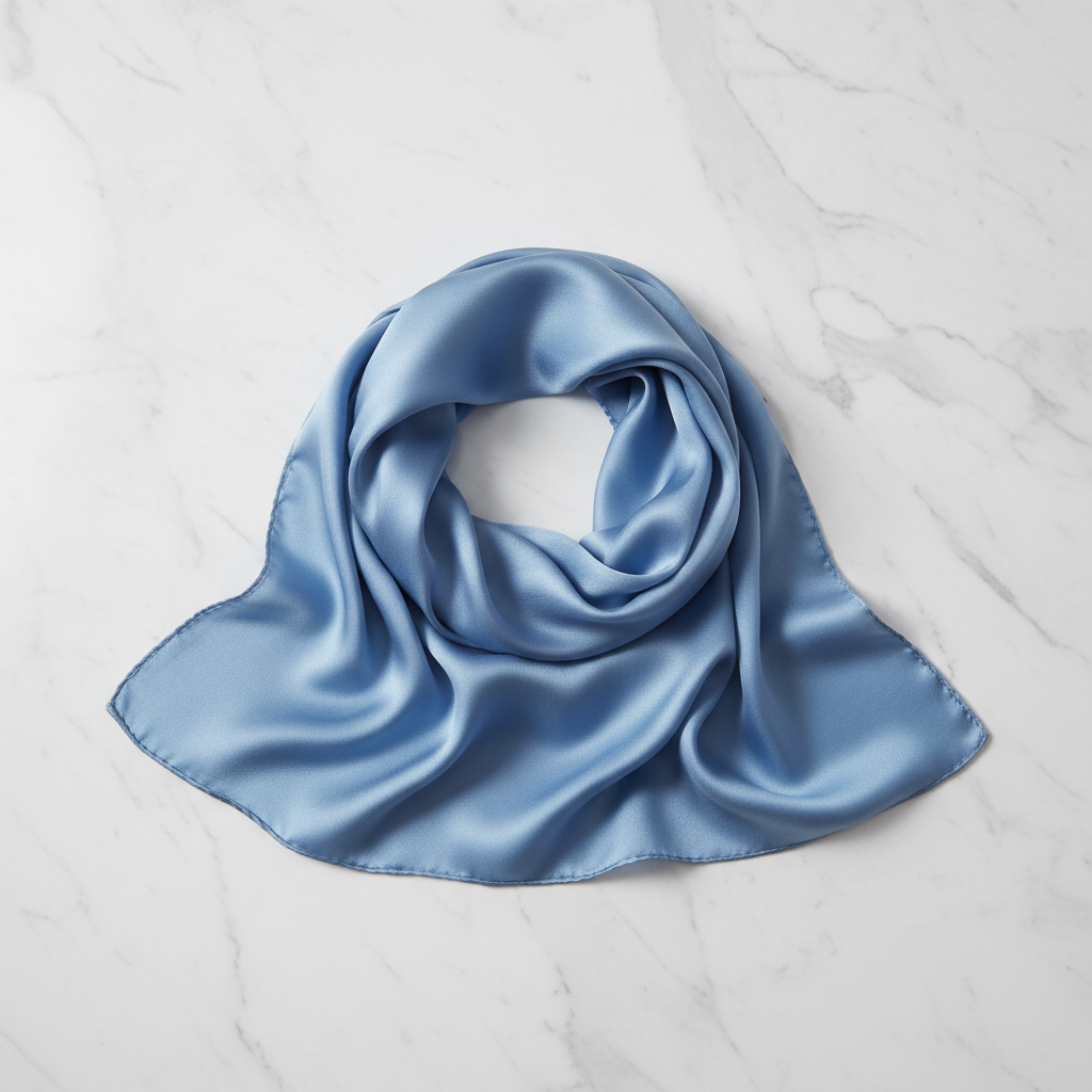 Квадратный платок из шелка тутового шелкопряда 70 см - Естественная элегантность