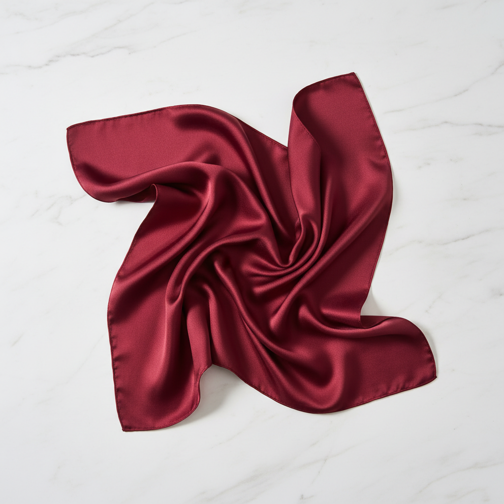 Квадратный платок из шелка тутового шелкопряда 70 см - Естественная элегантность