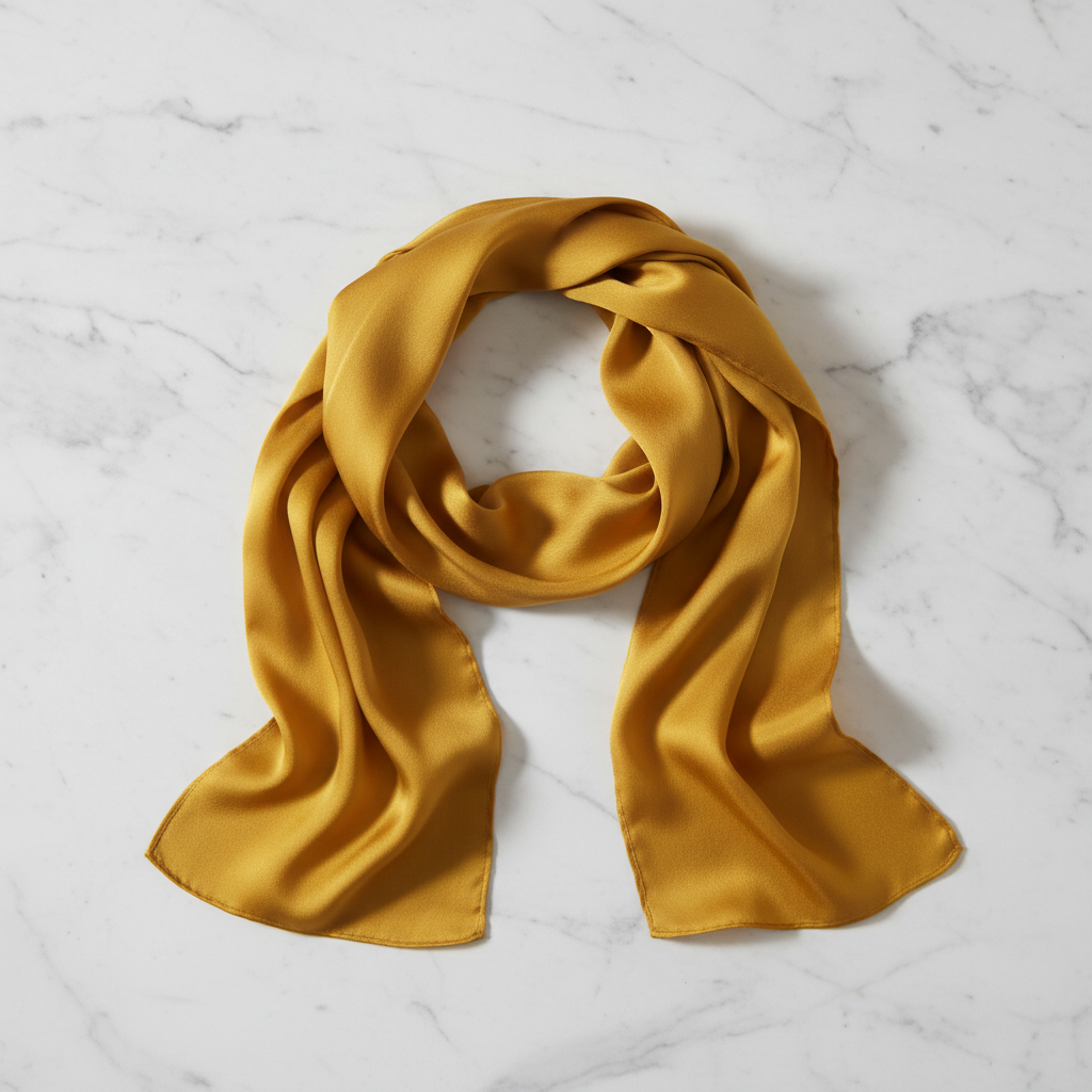 Квадратный платок из шелка тутового шелкопряда 70 см - Естественная элегантность