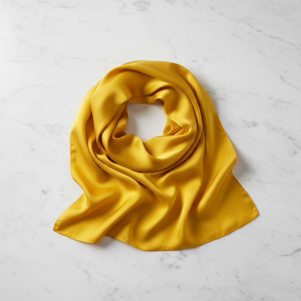 Квадратный платок из шелка тутового шелкопряда 70 см - Естественная элегантность