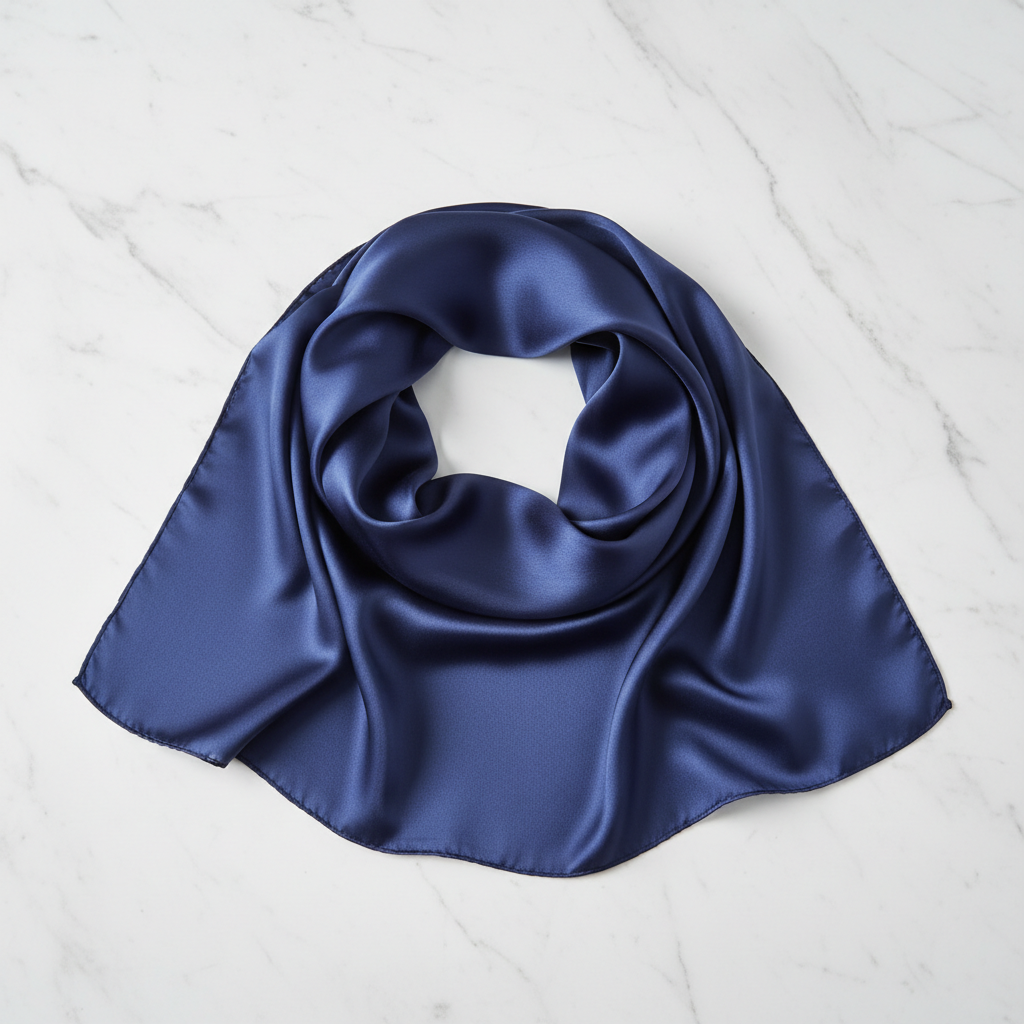 Квадратный платок из шелка тутового шелкопряда 70 см - Естественная элегантность