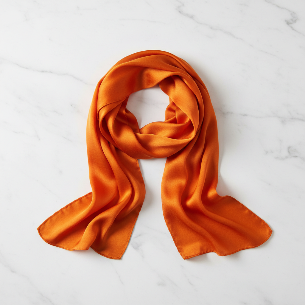 Квадратный платок из шелка тутового шелкопряда 70 см - Естественная элегантность