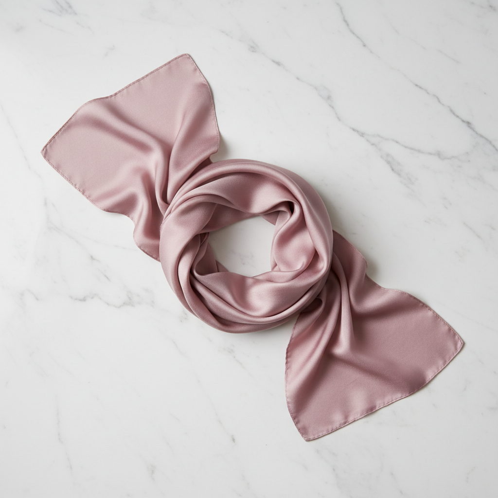 Квадратный платок из шелка тутового шелкопряда 70 см - Естественная элегантность