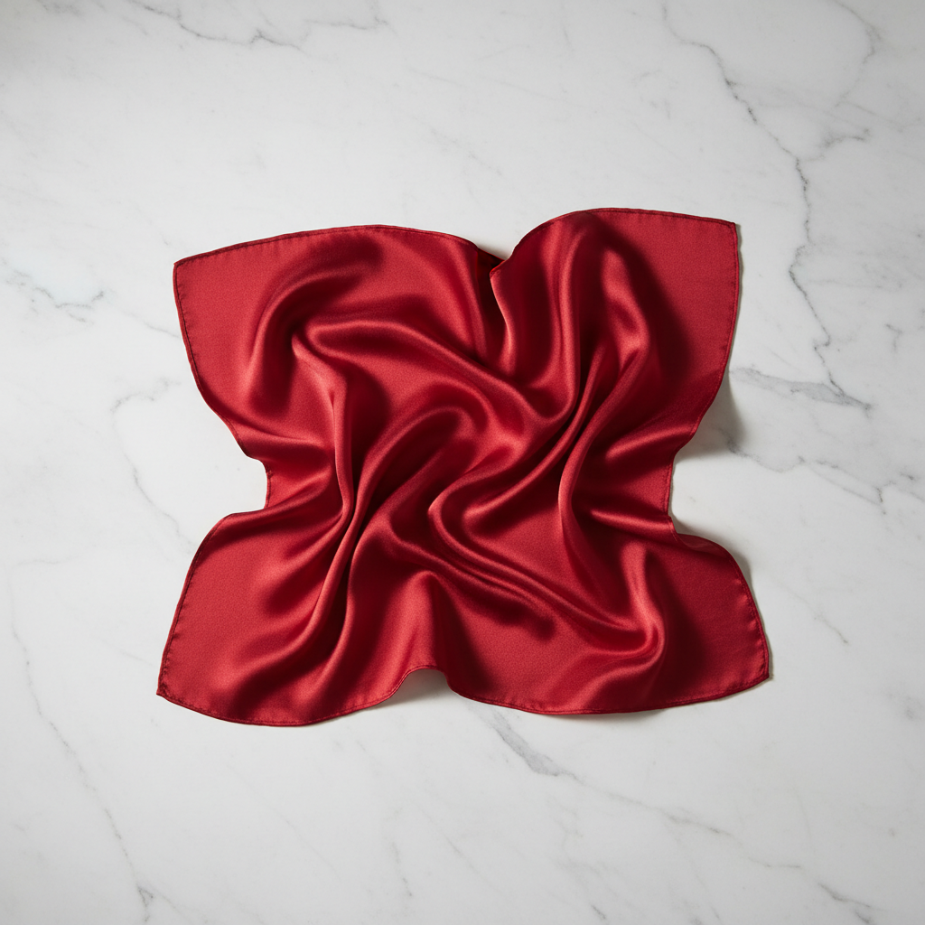 Квадратный платок из шелка тутового шелкопряда 70 см - Естественная элегантность