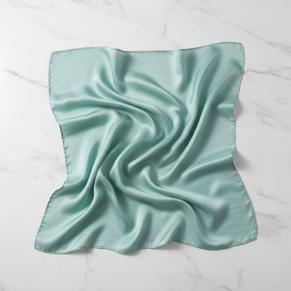 Квадратный платок из шелка тутового шелкопряда 70 см - Естественная элегантность