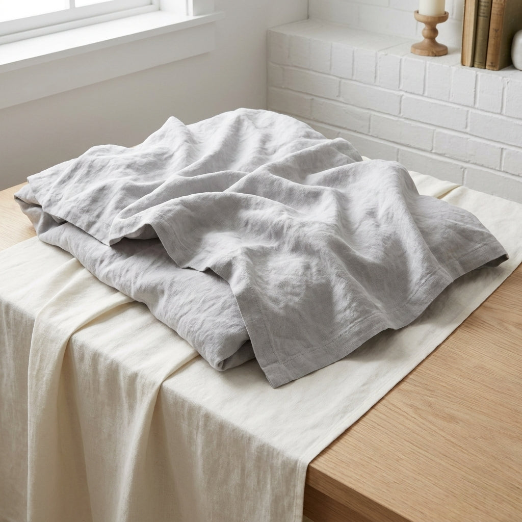 Покрывало для дивана из 100% льна — естественная элегантность