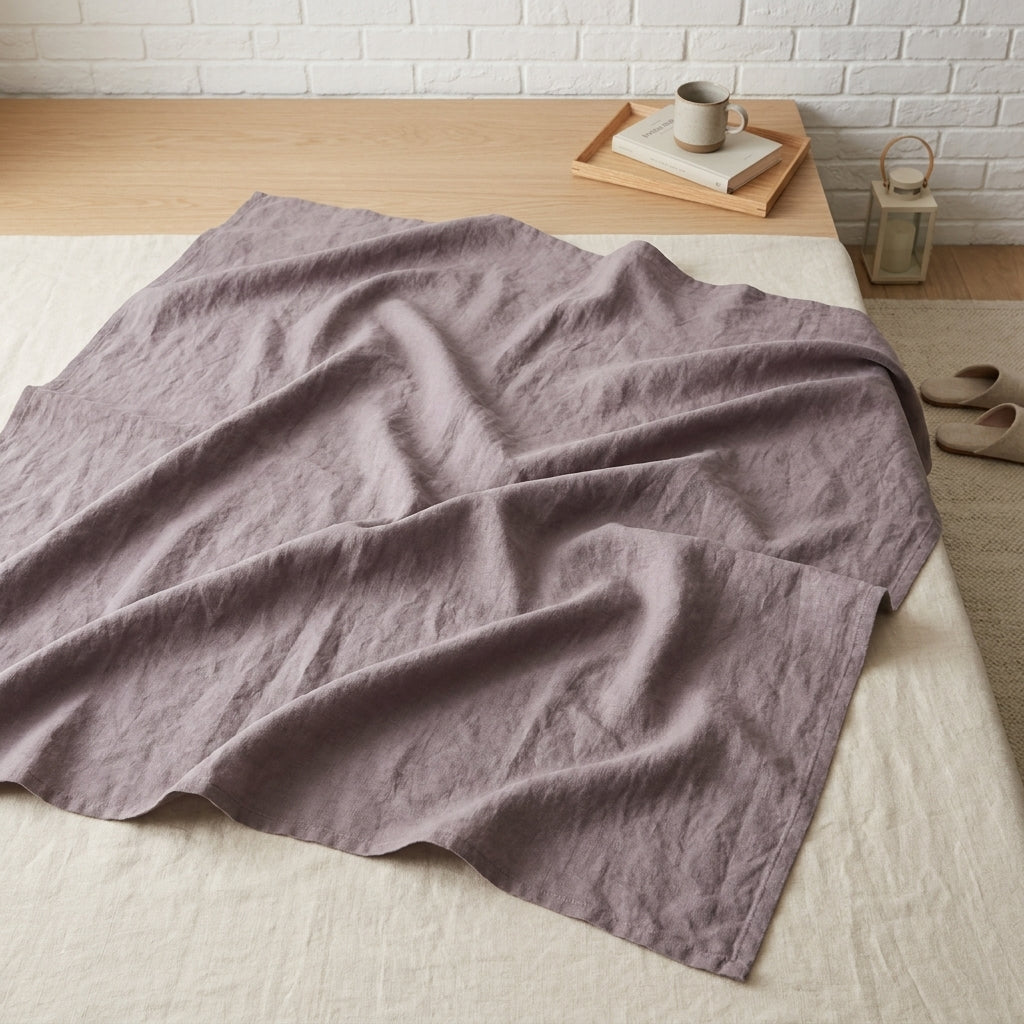 Покрывало для дивана из 100% льна — естественная элегантность