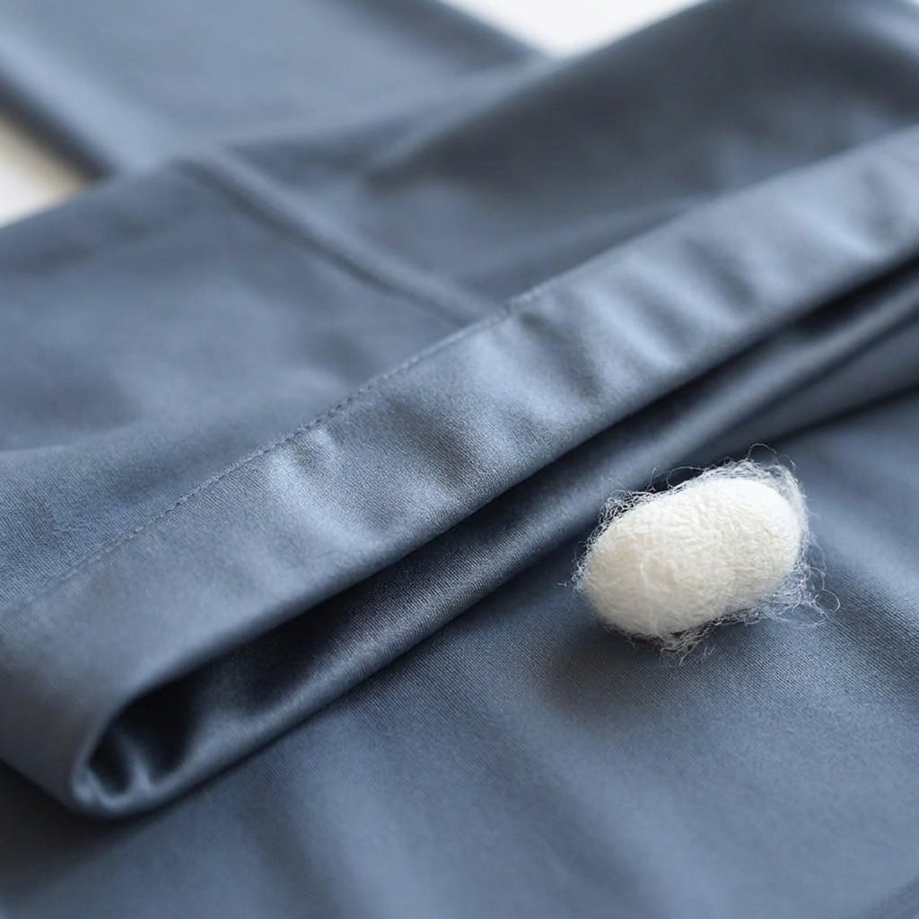 Détail de la doublure soie et ceinture taille haute - StudioSoie