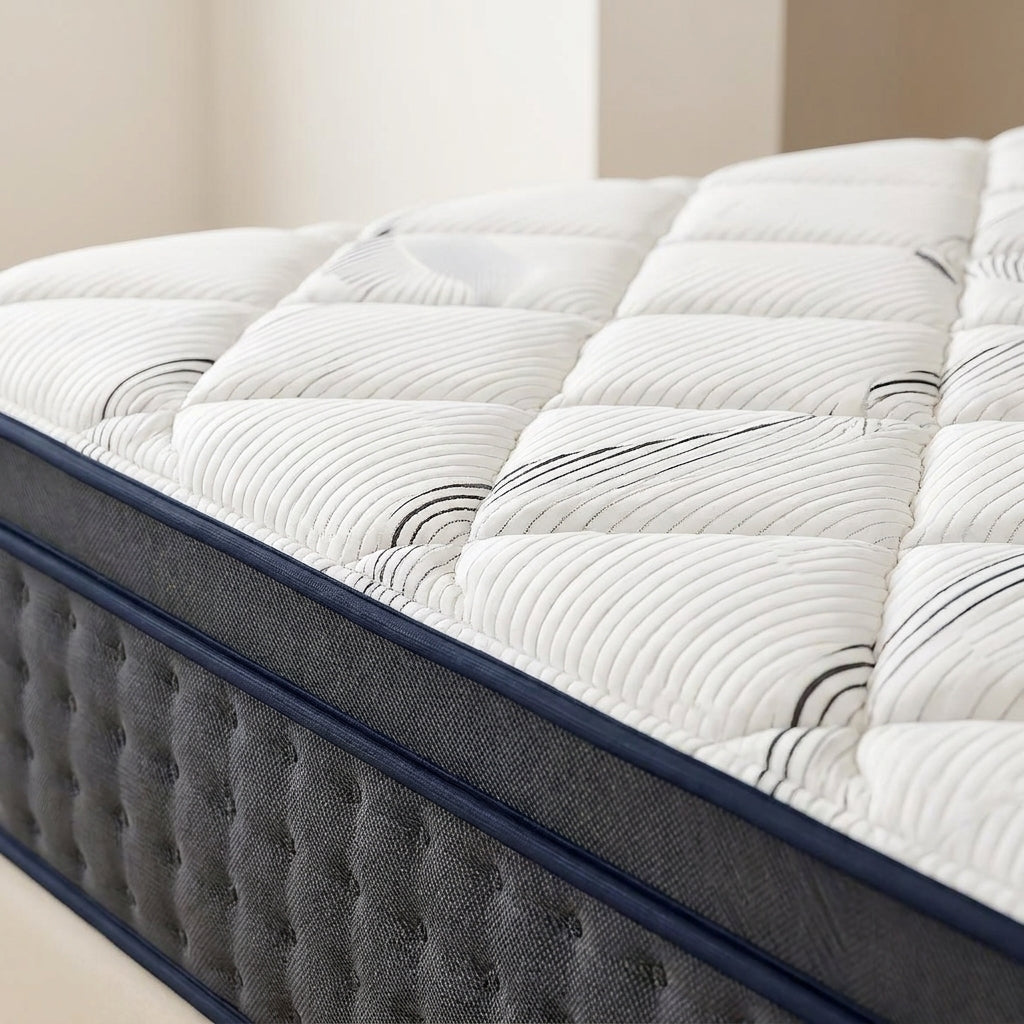 Matelas matelassé respirant, détail de la surface - StudioSoie