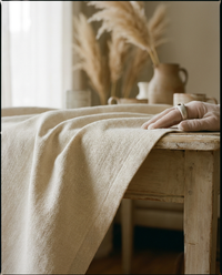Nappe de Table en Lin 100% texture du tissu - StudioSoie